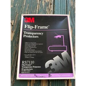 3M Flip-Frame Transparency Protectors RS7110 Vintage Office Supplies 50 Count